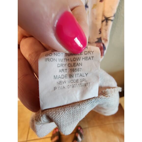 Bellambra 100% Italian Linen Halter Shift Dress SZ S Pink - Picture 5 of 9